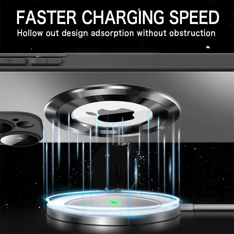 Luxury Matte Magnetic MagSafe Case for iPhone – Shockproof Slim Cover goobingoo