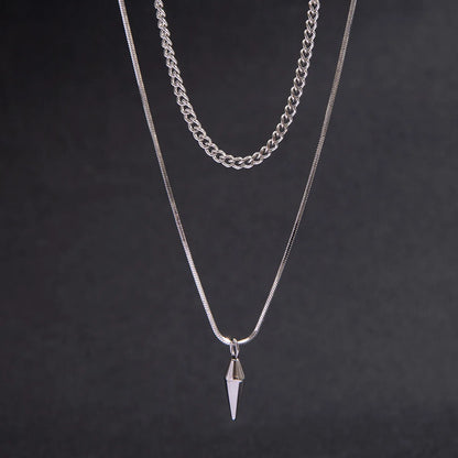 Men’s Punk Snake Chain Necklace Set Stainless Steel Cuban Choker
