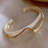 Emerald Resin Bangle Bracelet — Elegant Daily Statement