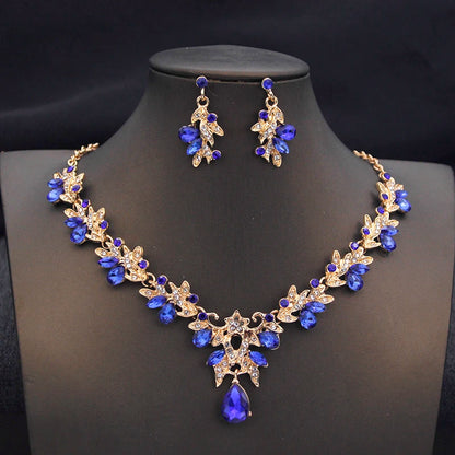 Elegant Choker Necklace & Earrings Set for Bridal, Prom & Special Occasions goobingoo