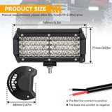 goobingoo 7" LED Light Bar - Offroad Spot Flood Combo Beam Waterproof Work Light