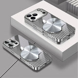 goobingoo Metal Mesh Glass iPhone Case - Electroplated Luxury Matte Shockproof Cover