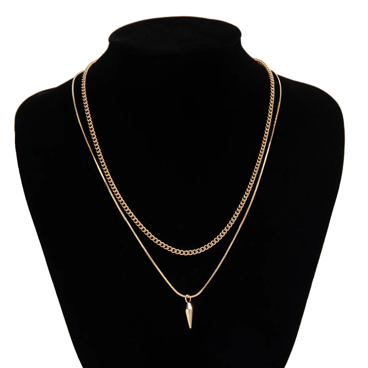 Men’s Punk Snake Chain Necklace Set Stainless Steel Cuban Choker
