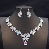 goobingoo Elegant Choker Necklace & Earrings Set - Luxury Bridal & Prom Jewelry