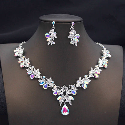 Elegant Choker Necklace & Earrings Set for Bridal, Prom & Special Occasions goobingoo