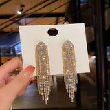 Long Tassel Drop Earrings — Statement Holiday Jewelry
