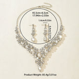 Bridal Crystal Necklace and Earring Set Diamond Look Wedding Jewelry