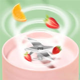 Portable Blender 420ml USB Rechargeable Juicer Cup with 6 Blades