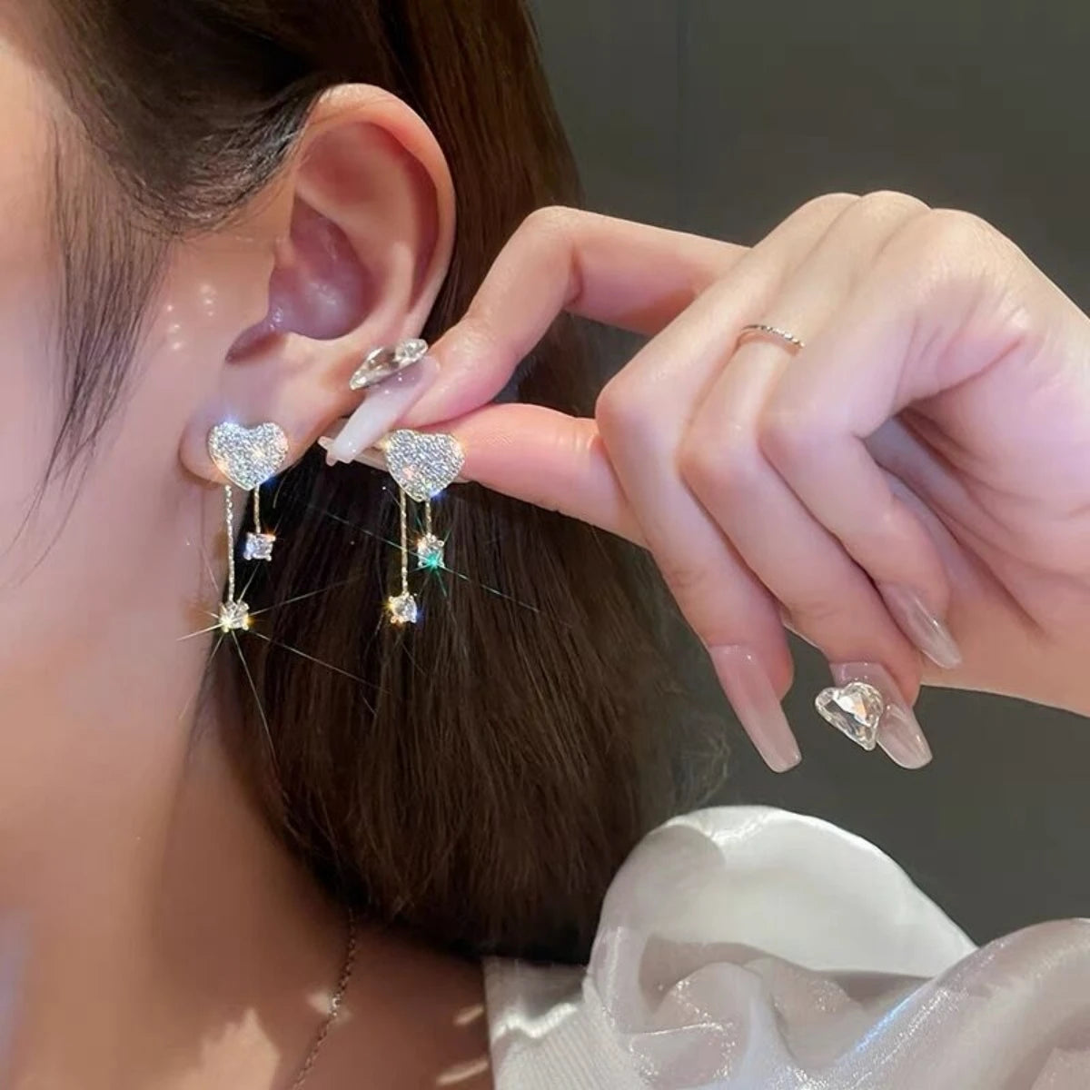 Bow Pearl Stud Earrings Elegant Diamond Accent Jewelry