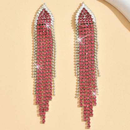 Long Tassel Drop Earrings — Statement Holiday Jewelry