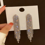 Long Tassel Drop Earrings — Statement Holiday Jewelry