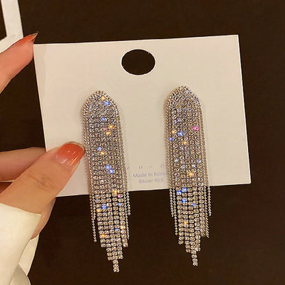 Long Tassel Drop Earrings — Statement Holiday Jewelry