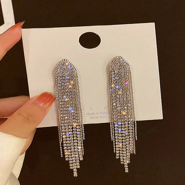 Long Tassel Drop Earrings — Statement Holiday Jewelry
