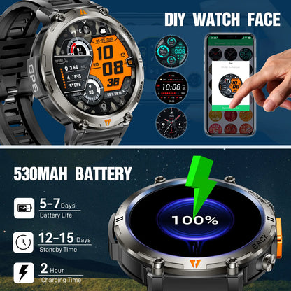 EIGIIS KE3 2025 New Bluetooth Call smartwatch for men Full Touch Screen With Health Monitor heart rate Flashlight Smart watch goobingoo