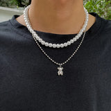 Double Layer Butterfly Necklace Sparkling Elegant Jewelry