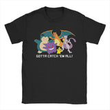 Pokemon T-shirt Men's Pure Cotton Casual T-shirt Round Neck Short Sleeve Clothing Summer Sports Casual Short Sleeve Popular Top