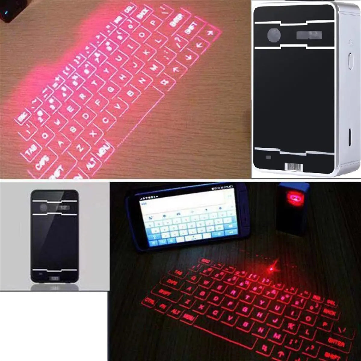 Bluetooth Virtual Laser Projection Keyboard with Touchpad Function