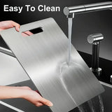 goobingoo Premium Stainless Steel Cutting Board Set - 3-Piece Hygienic Easy-Clean Chopping Boards