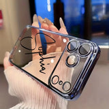 goobingoo Custom Name Transparent TPU Phone Case - Personalized Plated Lettering Cover