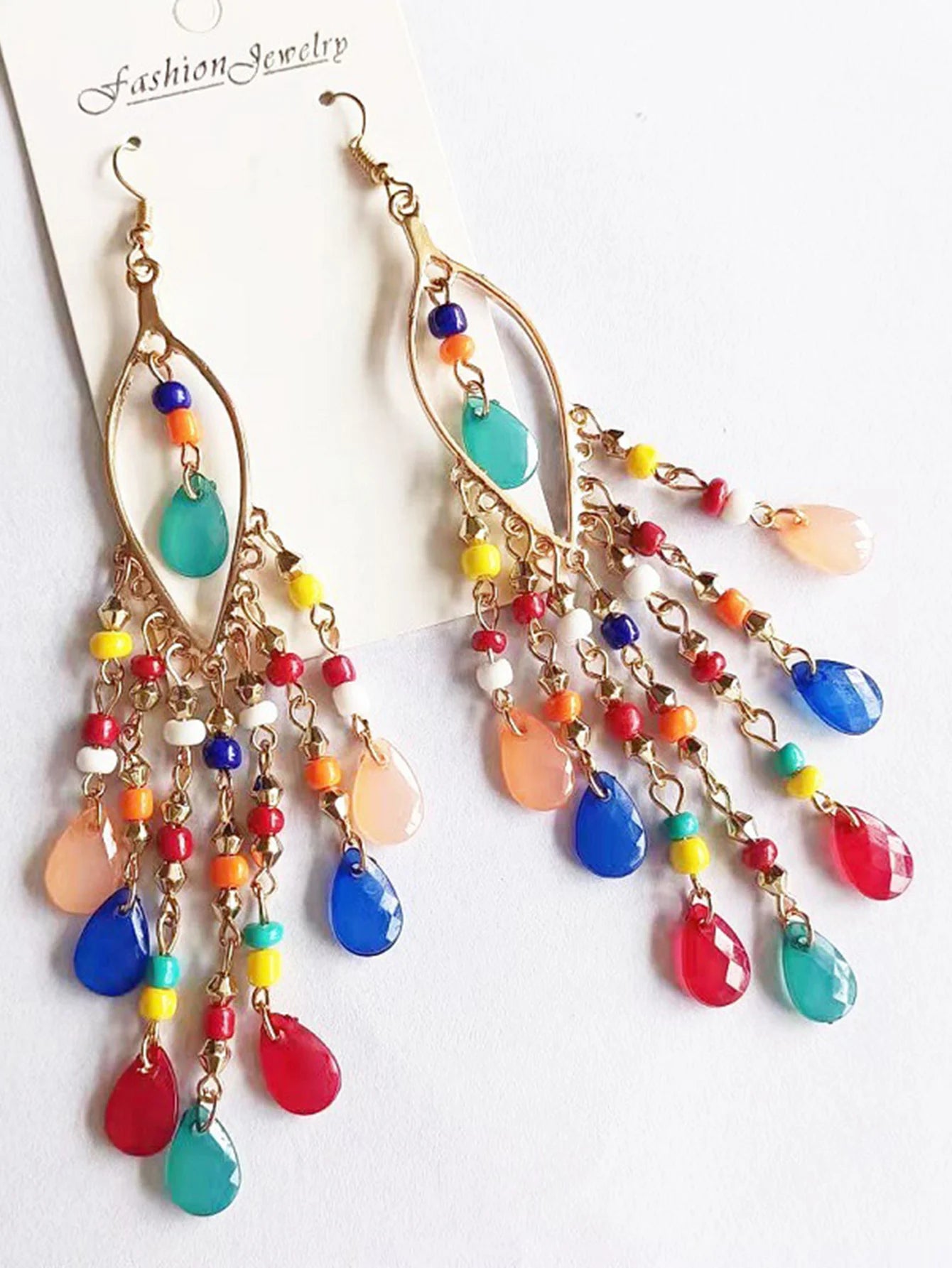 Bohemian Tassel Bead Earrings — Vintage Vacation Drop Earrings