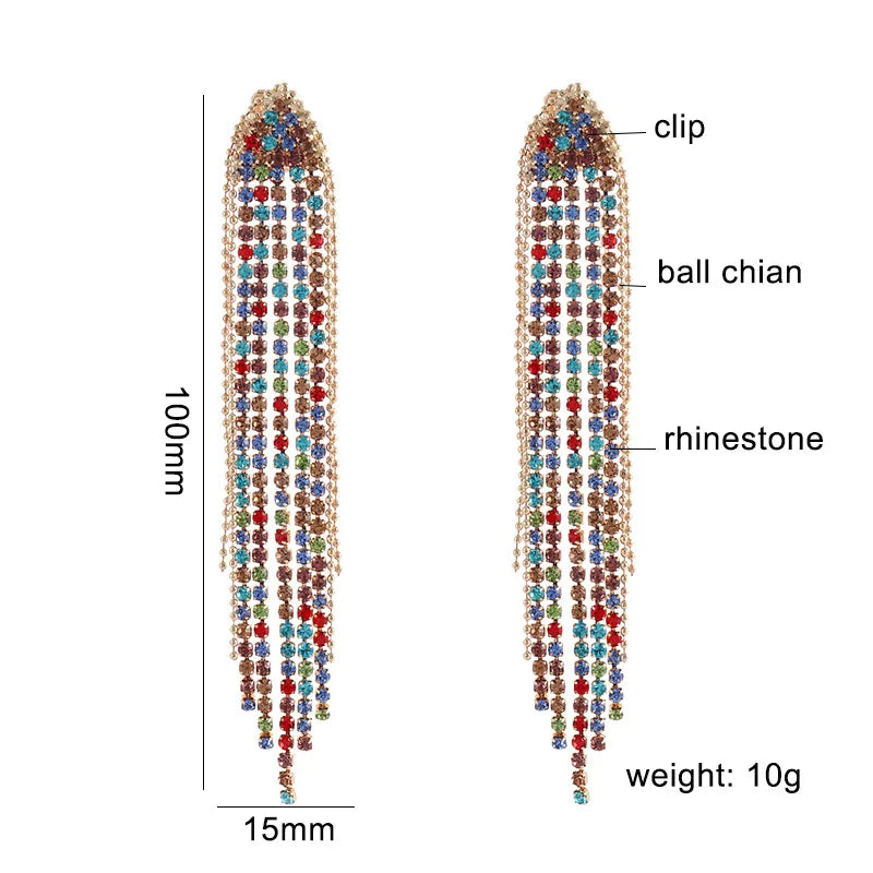 Long Tassel Drop Earrings — Statement Holiday Jewelry
