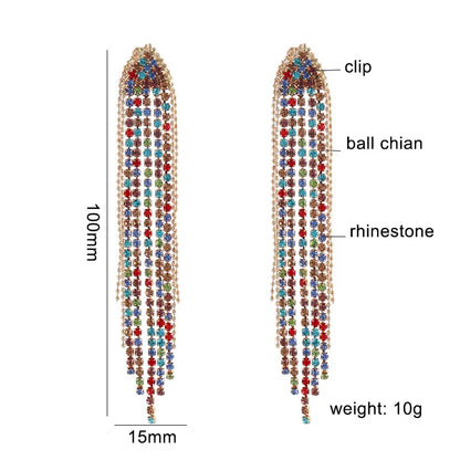 Long Tassel Drop Earrings — Statement Holiday Jewelry
