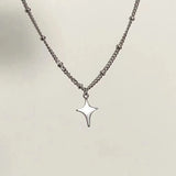 Simple Shiny Alloy Necklace Minimalist Everyday Jewelry