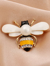 Pearl Bee Brooch Elegant Luxury Statement Pin