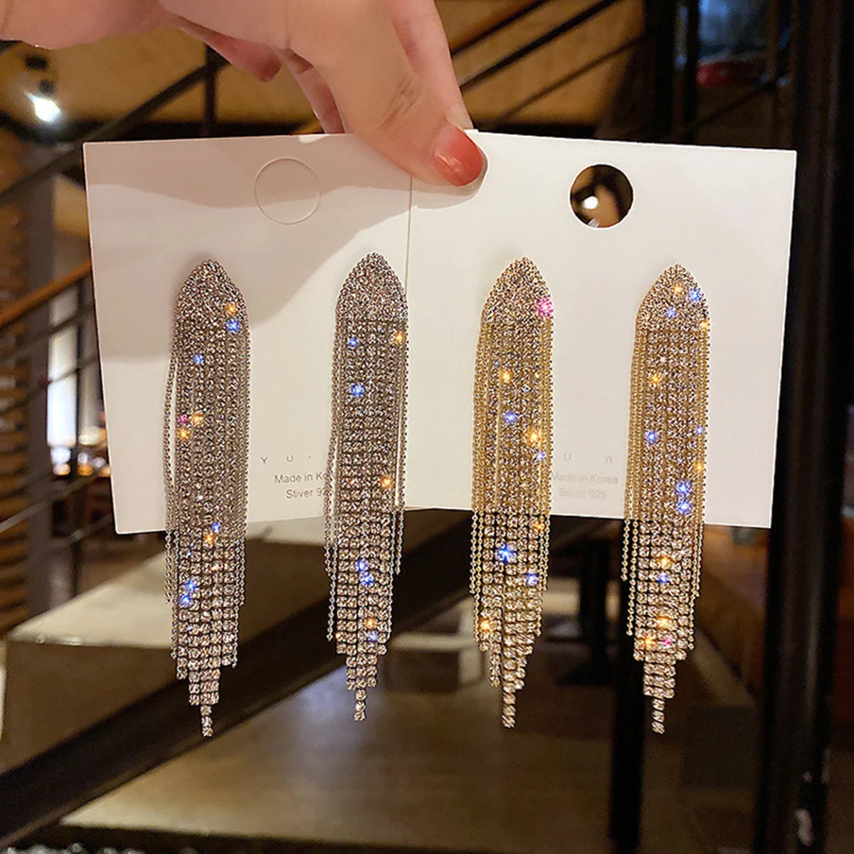 Long Tassel Drop Earrings — Statement Holiday Jewelry