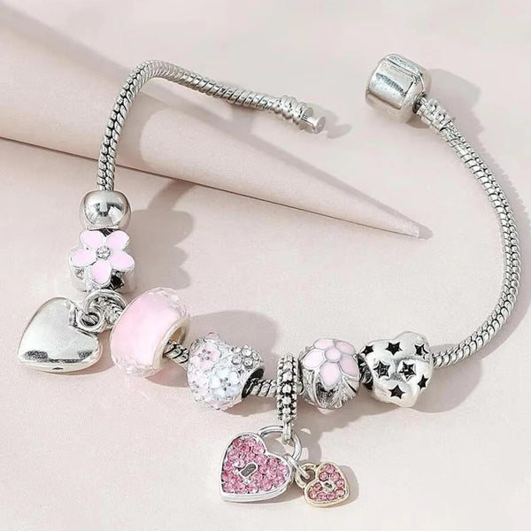 Beaded Love Family Charm Bracelet Trendy Gift Jewelry
