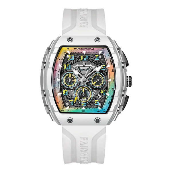 Mark Fairwhale 5001 New Trend Mens Watch Tonneau Dial Chronograph Calendar Luminous Waterproof Quartz Watch for Men Reloj Hombre goobingoo