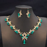 goobingoo Elegant Choker Necklace & Earrings Set - Luxury Bridal & Prom Jewelry