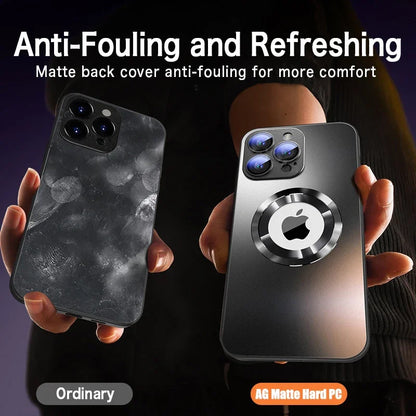 Luxury Matte Magnetic MagSafe Case for iPhone – Shockproof Slim Cover goobingoo