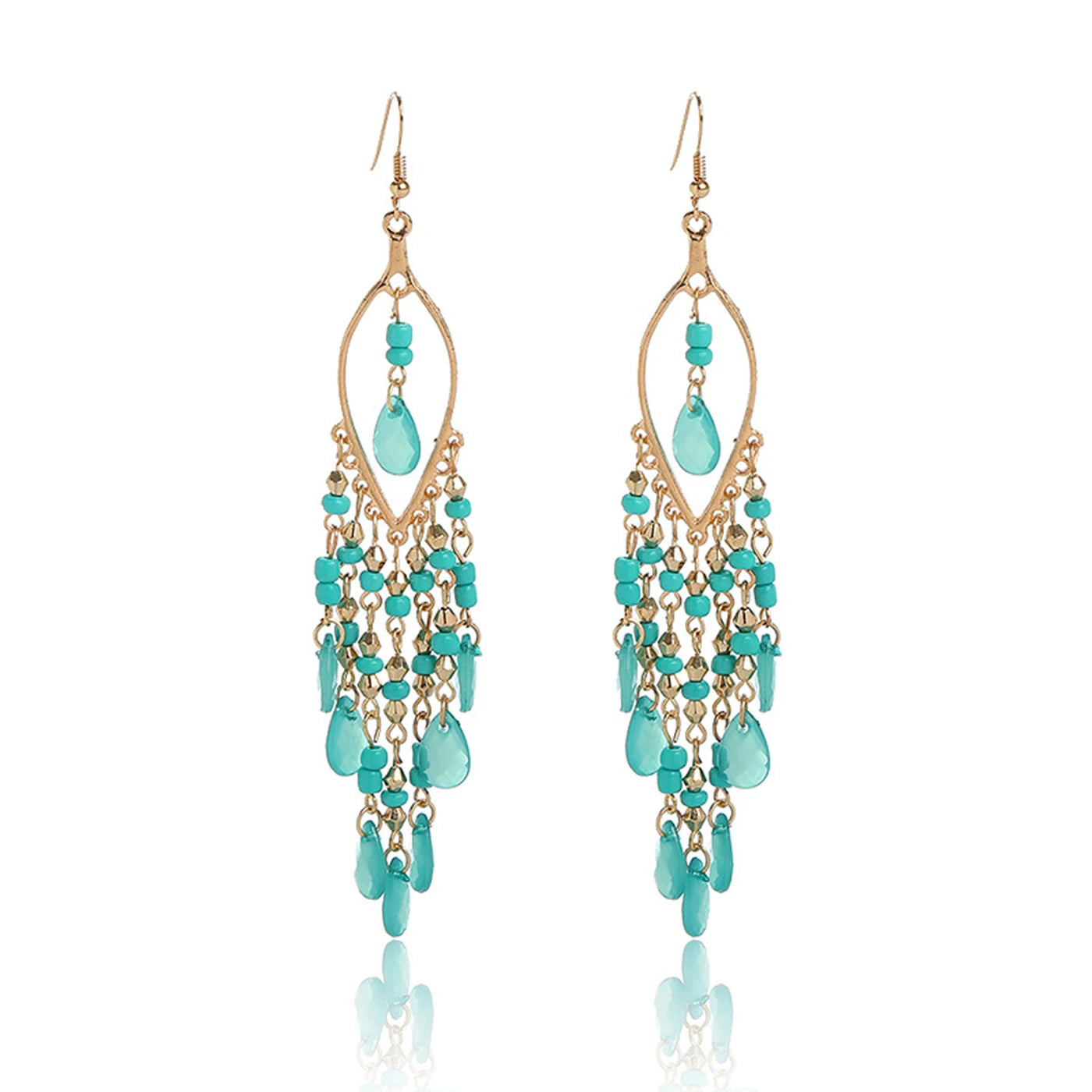 Bohemian Tassel Bead Earrings — Vintage Vacation Drop Earrings