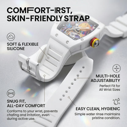 goobingoo Creative Astronaut Tonneau Sports Watch - Luxury Space Cartoon Quartz Timepiece goobingoo