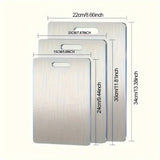 goobingoo Premium Stainless Steel Cutting Board Set - 3-Piece Hygienic Easy-Clean Chopping Boards