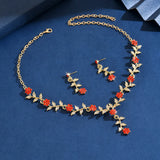 Elegant Women’s Choker Necklace & Earrings Set for Wedding & Prom