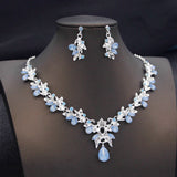 goobingoo Elegant Choker Necklace & Earrings Set - Luxury Bridal & Prom Jewelry