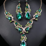 Elegant Alloy Necklace and Earring Set Wedding Party Jewelry