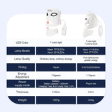 Pro 309-LED Red Light Therapy Face & Neck Mask — 7-Color Photon Skin Rejuvenation, Food-Grade Silicone, Wireless