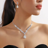 Luxury Crystal Droplet Jewelry Set for Wedding, Bridal & Evening Wear