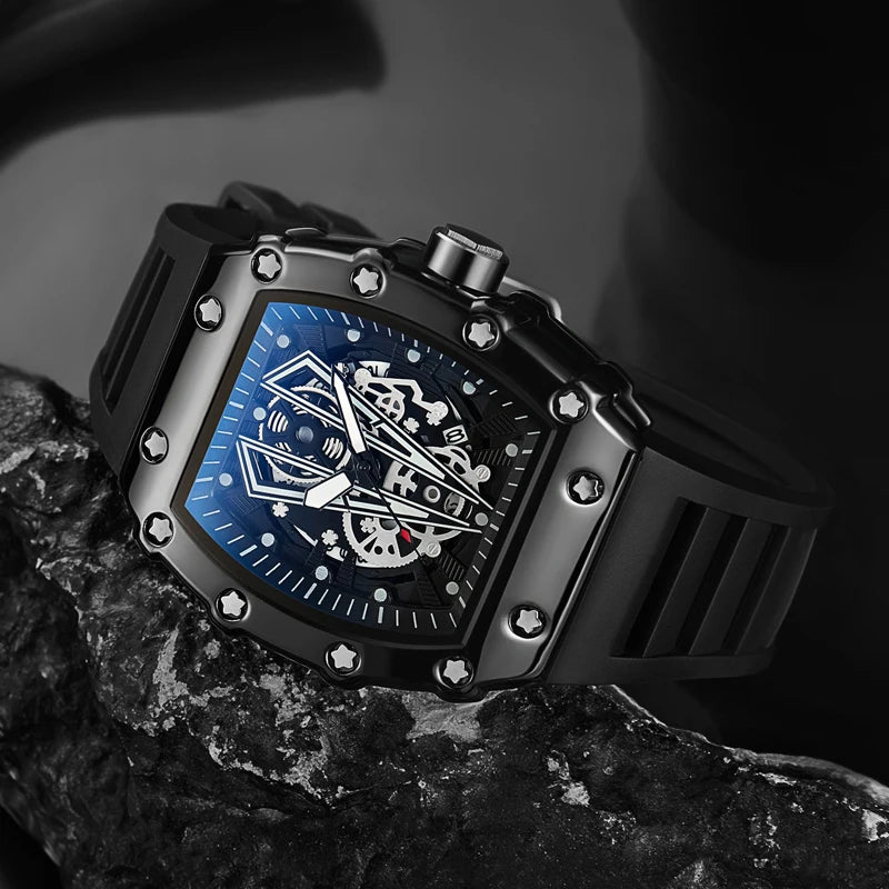 Foreign Trade Watch Large Dial For Men Quartz Waterproof Sport Square Luminous Watch For Men goobingoo