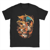Pokemon T-shirt Men's Pure Cotton Casual T-shirt Round Neck Short Sleeve Clothing Summer Sports Casual Short Sleeve Popular Top