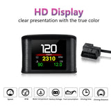 P10 Pro Head Up Display OBD2 Car Digital Speedometer Mileage & Temperature Gauge