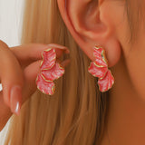 Maple Leaf Floral Earrings Colorful Elegant Nature Jewelry