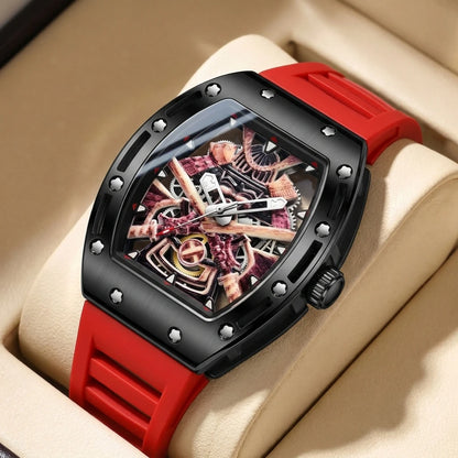 goobingoo Creative Astronaut Tonneau Sports Watch - Luxury Space Cartoon Quartz Timepiece goobingoo