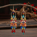 Bohemian Tassel Bead Earrings — Vintage Vacation Drop Earrings