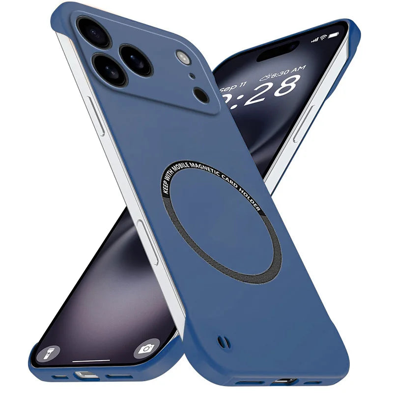 Magnetic Slim Frameless iPhone Case – Matte Shockproof Armor Cover goobingoo