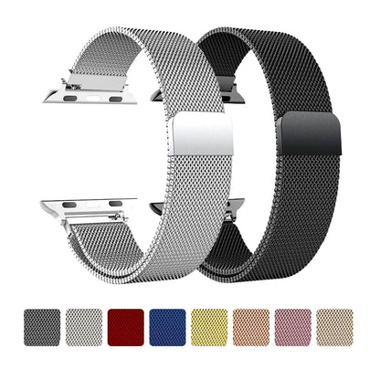 goobingoo, milanese loop, magnetic watch band, stainless steel mesh strap, smartwatch replacement band, magnetic mesh wristband, adjustable watch strap, universal watch band, metal sport strap goobingoo