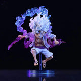 10cm Anime Pirate Figure – White Hair Style PVC Collectible Mini Statue